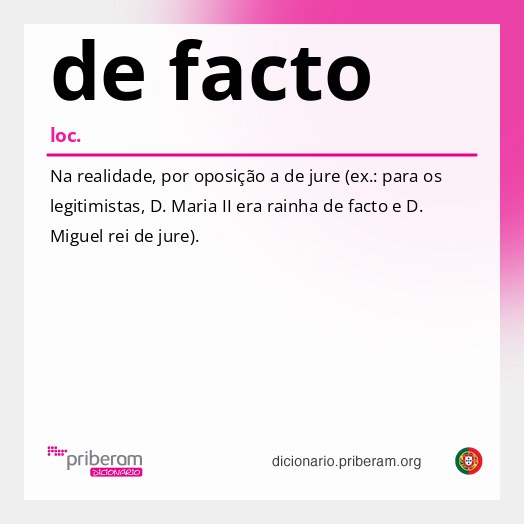 Significado de de facto